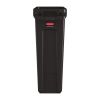 Rubbermaid Slim Jim Container With Venting Channels Brown 87Ltr