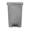 Rubbermaid Slim Jim Step On Front Step Pedal Bin Grey 50Ltr