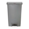 Rubbermaid Slim Jim Step On Front Step Pedal Bin Grey 68Ltr