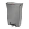 Rubbermaid Slim Jim Step On Front Step Pedal Bin Grey 90Ltr