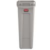 Rubbermaid Slim Jim Container With Venting Channels Grey 60Ltr