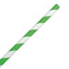 Fiesta Compostable Bendy Paper Straws Green Stripes (Pack of 250)