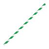 Fiesta Compostable Bendy Paper Straws Green Stripes (Pack of 250)