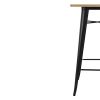 Bolero Bistro Bar Table with Wooden Top Black