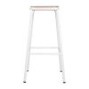 Bolero Cantina High Stools with Wooden Seat Pad White (Pack of 4)