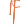 Bolero Cantina High Stools with Wooden Seat Pad Orange (Pack of 4)