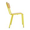 Bolero Cantina Side Chairs with Wooden Seat Pad and Backrest Yellow (Pack of 4)