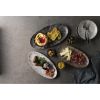 Churchill Studio Prints Stone Chefs Plates Zircon Brown 299 x 150mm (Pack of 12)