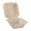 Fiesta Compostable Bagasse Burger Boxes Natural Colour 152mm (Pack of 500)