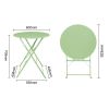 Bolero Round Pavement Style Steel Folding Table Light Green 595mm