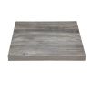 Bolero Pre-Drilled Square Melamine Table Top Ash Grey