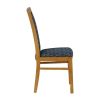 Brooklyn Padded Back Soft Oak Dining Chair with Black Diamond Padded Seat and Back (Pack of 2)