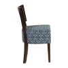 Asti Padded Dark Walnut Dining Chair with Black Diamond Deep Padded Seat and Back (Pack of 2)