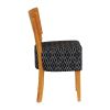 Asti Padded Soft Oak Dining Chair with Blue Diamond Deep Padded Seat and Back (Pack of 2)