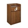 Litter Bin and Tray Stand Walnut Finish