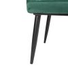 Bolero Lia Velvet Effect Chairs Dark Green (Set of 2)