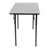 Bolero ABS Rectangular Folding Table Grey 4ft (Single)