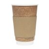 Fiesta Compostable Corrugated Cup Sleeves for 12/16oz Cups (Pack of 1000)