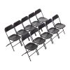 Bolero PP Folding Chairs Black (Pack of 10)