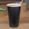 Fiesta Recyclable Coffee Cups Single Wall Black 455ml / 16oz