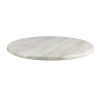 Werzalit Pre-drilled Round Table Top  Ponderosa White 600mm