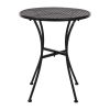 Bolero Black Steel Patterned Round Bistro Table Black 600mm