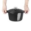 Vogue Black Round Casserole Dish 3.2Ltr