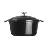 Vogue Black Round Casserole Dish 3.2Ltr