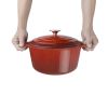 Vogue Red Round Casserole Dish 4Ltr