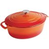 Vogue Orange Oval Casserole Dish 5Ltr