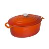 Vogue Orange Oval Casserole Dish 6Ltr