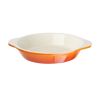 Vogue Orange Round Cast Iron Gratin Dish 400ml