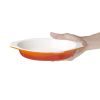 Vogue Orange Oval Cast Iron Gratin 650ml