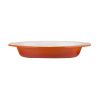 Vogue Orange Oval Cast Iron Gratin 650ml