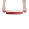 Vogue Red Cast Iron Casserole Dish 1.8Ltr