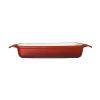 Vogue Red Rectangular Cast Iron Dish 2.8Ltr