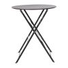 Bolero Black Pavement Style Steel Table 595mm