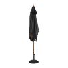 Bolero Square Double Pulley Parasol 2.5m Diameter Black