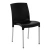 Bolero Stacking Bistro Side Chairs Black (Pack of 4)