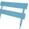 Bolero Pavement Style Steel Chairs Seaside Blue (Pack of 2)