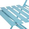 Bolero Pavement Style Steel Chairs Seaside Blue (Pack of 2)