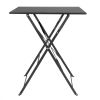 Bolero Black Square Pavement Style Steel Table