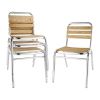 Bolero Aluminium & Ash Bistro Side Chairs (Pack of 4)