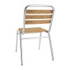 Bolero Aluminium & Ash Bistro Side Chairs (Pack of 4)