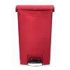 Rubbermaid Slim Jim Step on Front Pedal Red 50Ltr