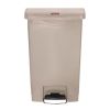 Rubbermaid Slim Jim Step on Front Pedal Beige 50Ltr