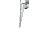 Bolero Bistro Galvanised Steel Side Chairs (Pack of 4)