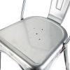 Bolero Bistro Galvanised Steel Side Chairs (Pack of 4)