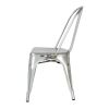 Bolero Bistro Galvanised Steel Side Chairs (Pack of 4)