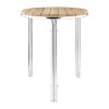 Bolero Round Ash and Aluminium Table 600mm